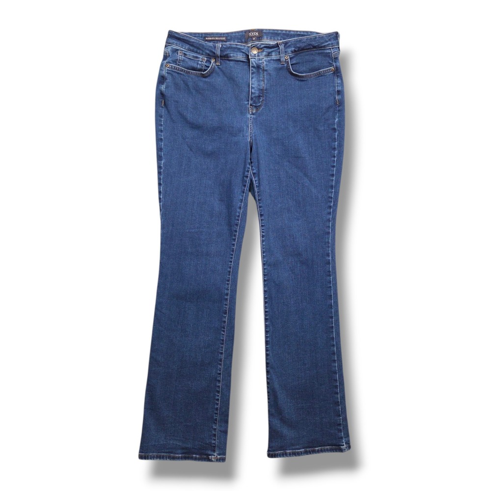 NYDJ‎ Barbara Bootcut Jeans Womens 14 Dark Wash Lift Tuck High Rise